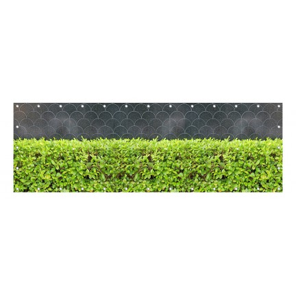 Zielony krzew - osłona balkonowa, tarasowa