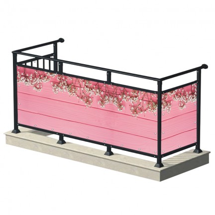 Gipsówka w różu - osłona balkonowa, tarasowa