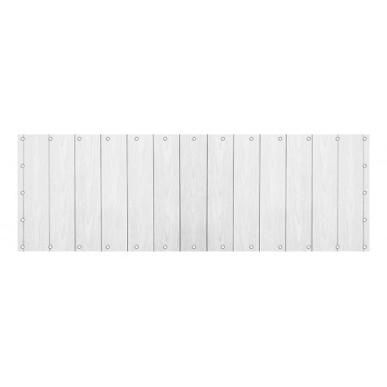 Białe deski - osłona balkonowa, tarasowa