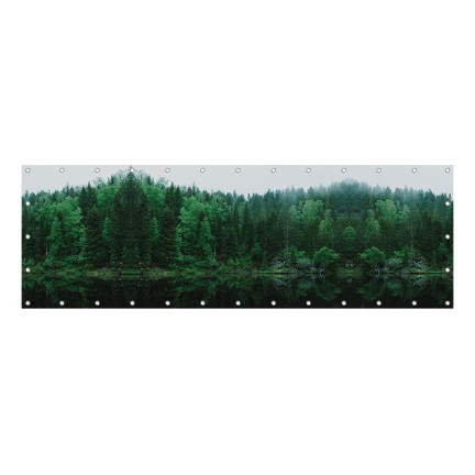 Krajobraz zielonego lasu - osłona balkonowa, tarasowa