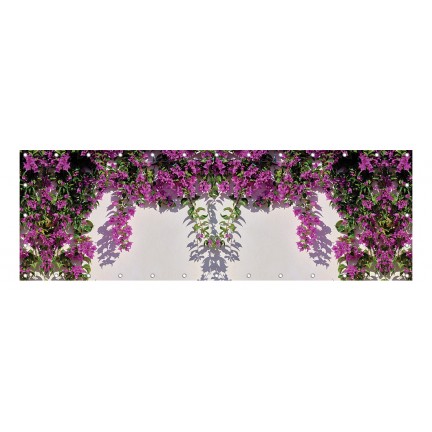 Wiszące fioletowe kwiaty - osłona balkonowa, tarasowa